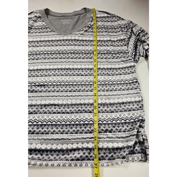 Nautica size XL fleece 2 piece sleep lounge set w/ pockets SOFT EUC fair isle ^ - Picture 7 of 8